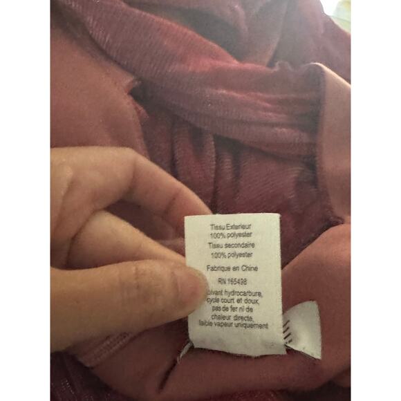 Rene Ruiz Collectio. Red Printed Organza Pleated Bodice Evening Gown Size 12 - Picture 6 of 11